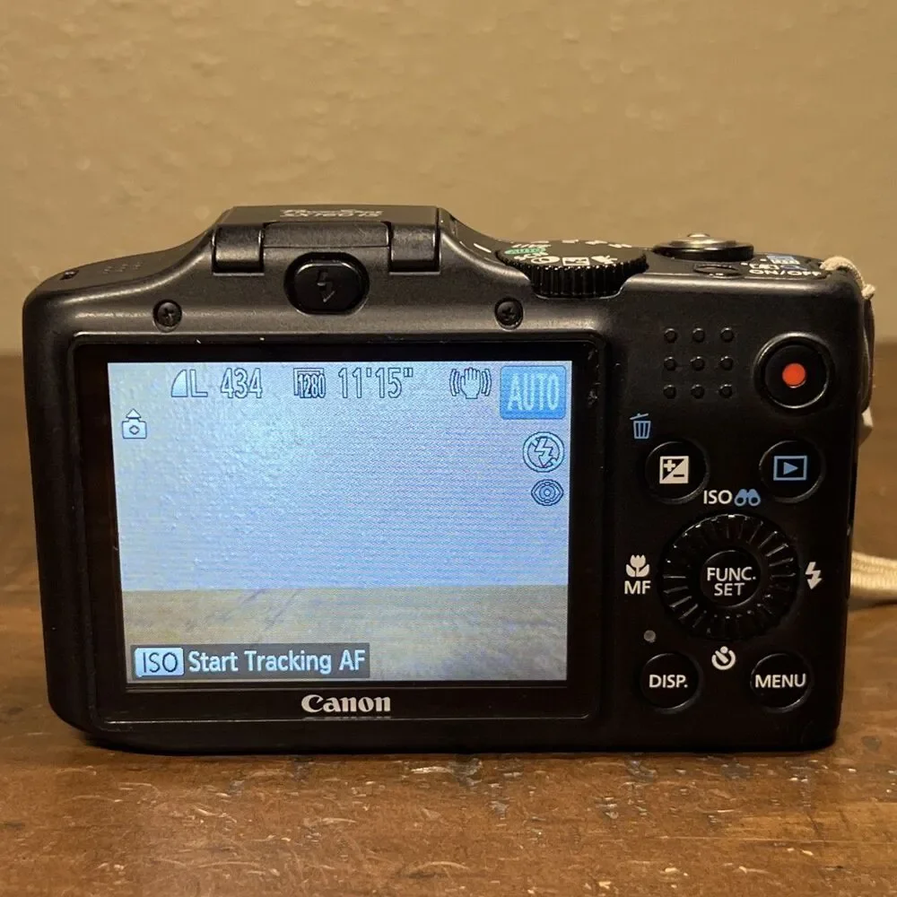 Canon PowerShot SX160 IS 16.0MP Digital Camera Black W/ Case Tested Works GUC